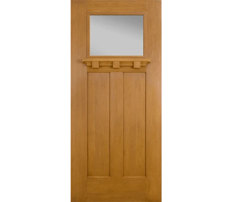 Memphis Craftsman Light Fiberglass Entry Door