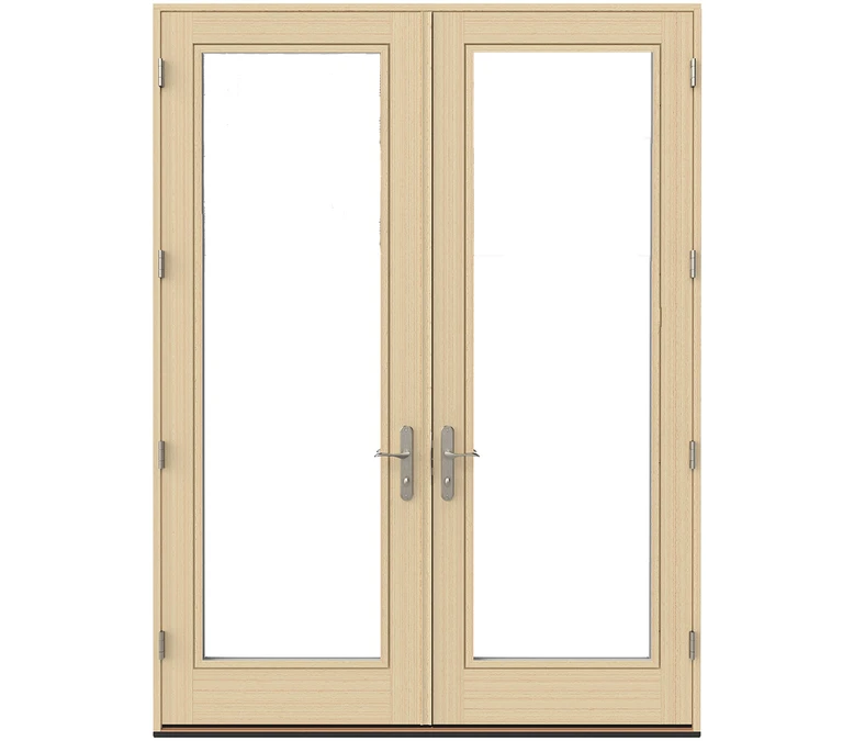 Memphis Pella Lifestyle Series Wood Double Hinged Patio Doors